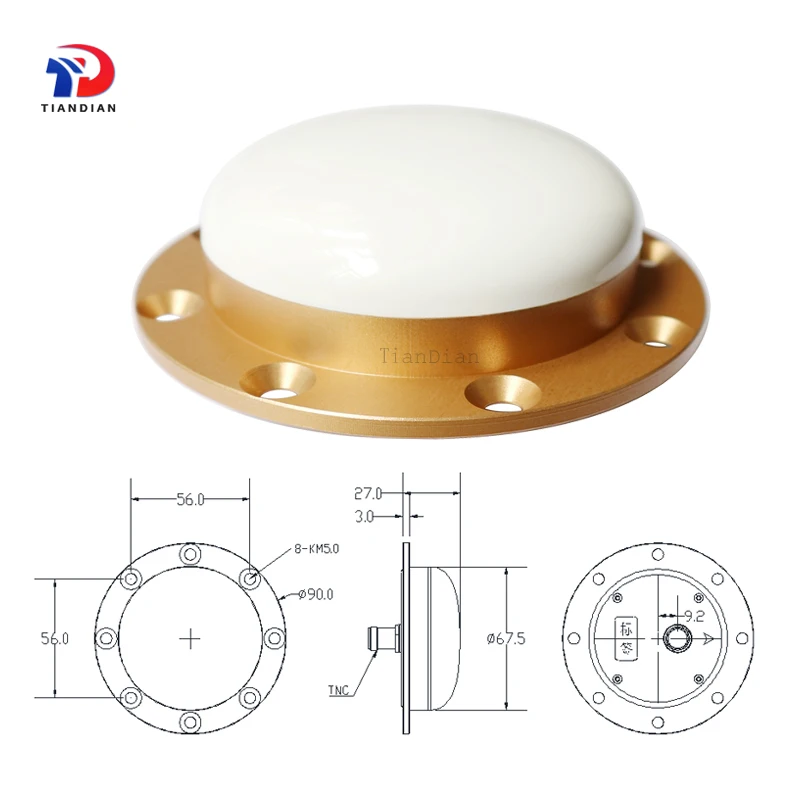 Antenne GPS Marine - Support GPS/GLONASS/BeiDou, Fréquence 1575.41 + 1561 MHz, Précision ° 5 M - Pour Bateau, Navigation Côtière Et Offshore