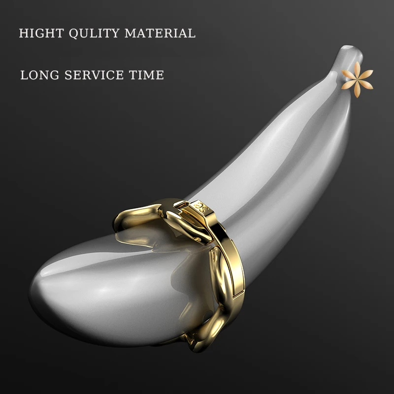 Men's Zinc Alloy Magnetic Cock Ring Gold Delay Ejaculation Penis Ring Chastity Belt Bondage Gear Sex Toys for Male Enhancement Men's Zinc Alloy Magnetic Cock Ring Gold Delay Ejaculation Penis Ring Chastity Belt Bondage Gear Sex Toys for Male Enhancement