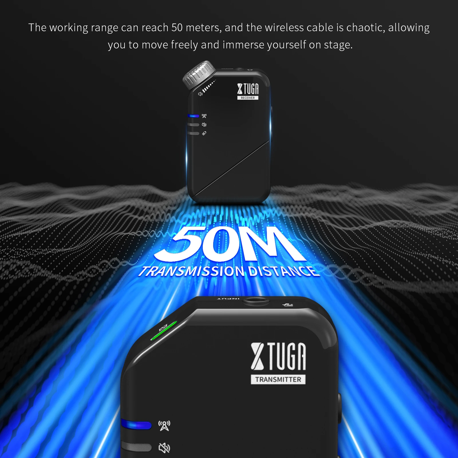 XTUGA 2.4G Wireless in Ear Monitor System IEM Monitor System ...