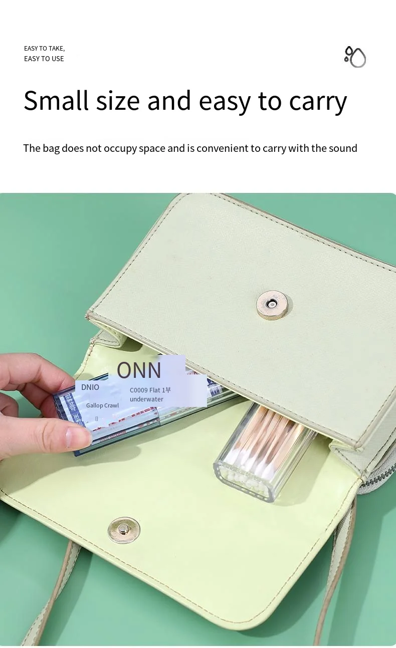 Mini storage box Transparent portable dental floss cotton swab box Business trip Organizer box Band-Aids small object supplier