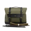 Olive Green black leather