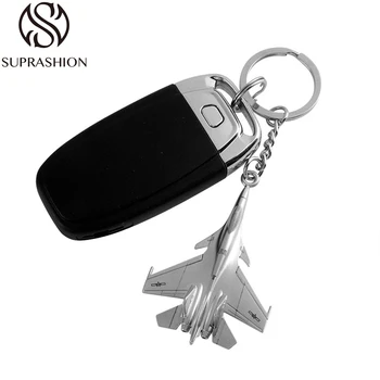 Metal Keychain Creative AD with Hand Gift Airlines aircraft 3D model keychain zinc alloy plated pendant