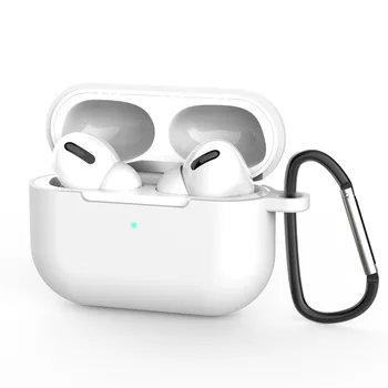 Silicone Protective Case for Apple AirPods Pro Wireless Bluetooth Headphone Shell and Plastic Key Chains