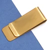Gold mirror polished wallet clip