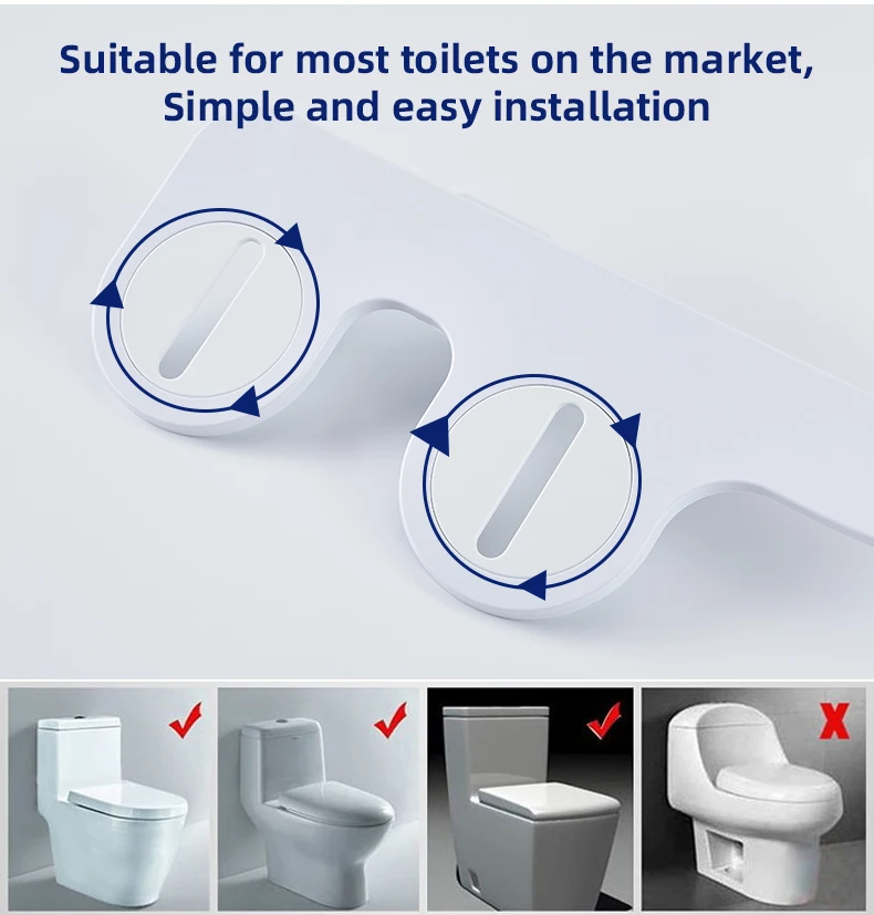 Custom Manual Non Electric Bidet Attachment, Good Price Cold and Hot Water Bidet Toilet Seat, Buy Luxe Home Bidet Sprayer supplier