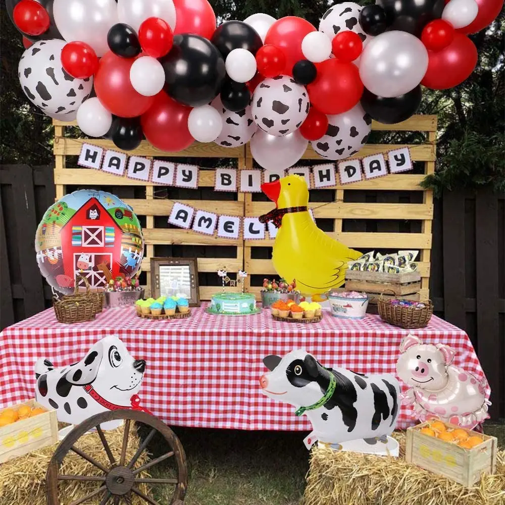 Farm Party Balloon Arch With Card Animals Farm Balloon Arch 