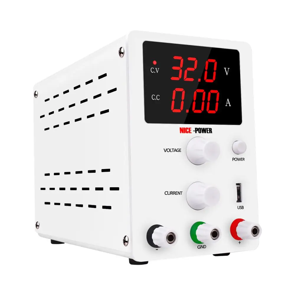 NICE-POWER SPPS-C3010 調整可能なDC安定化電源 30V 10A USB充電ポート