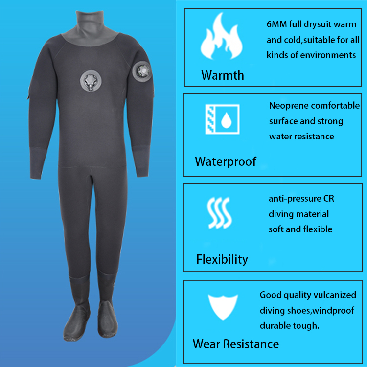Professional Factory Custom Water Rescue Drysuit For Men High Quality