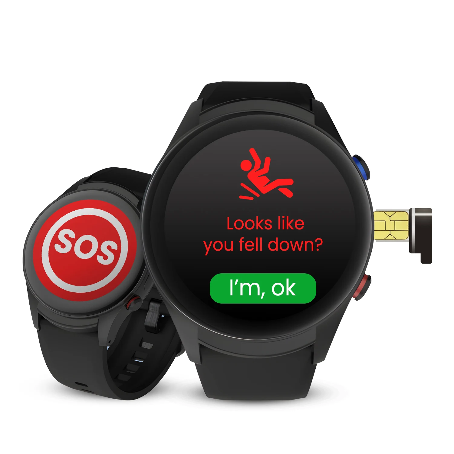 Fitness 4G Elderly GPS Smart Watch VL08S SOS Smartwatch With SIM Card Health Care Wifi Elderly Bracelet for Disabled People