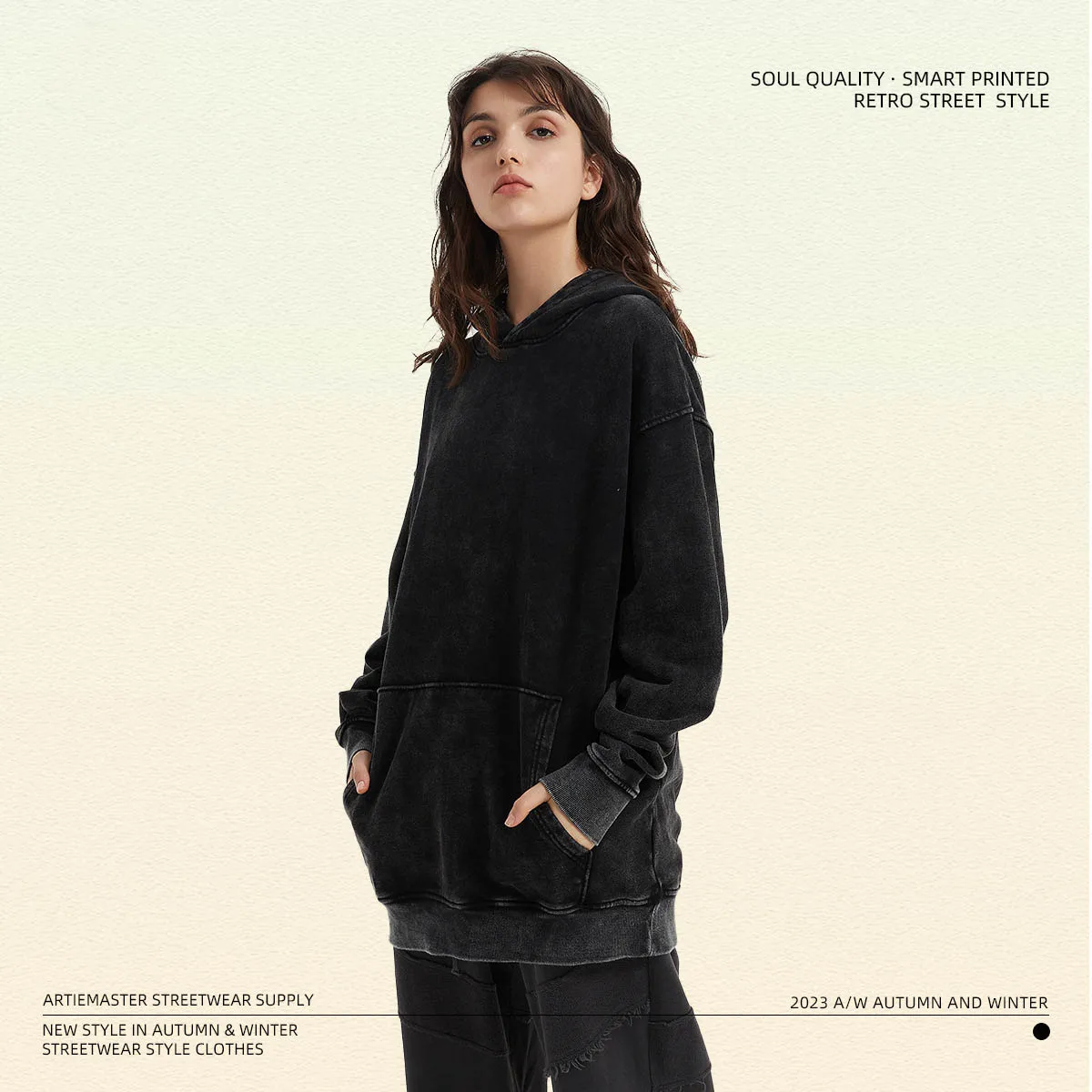 Y2k Men Casual Blank Hoodies Retro 100 Cotton Fashion Blank 600 Gsm