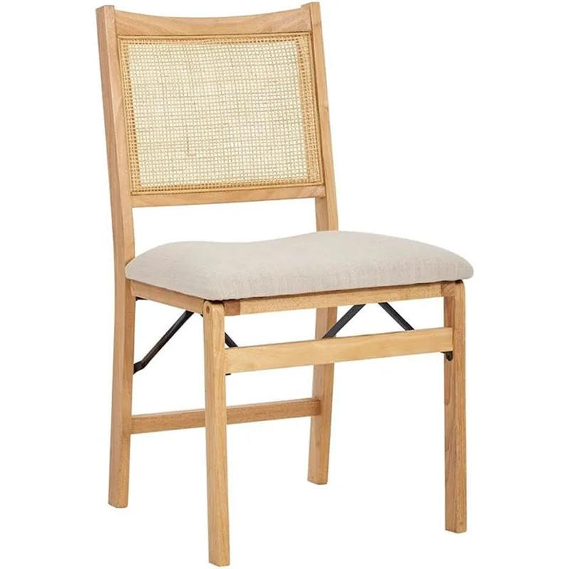 Modern Simple Source Factory Wholesale Amazon Foreign Trade Rattan Dining Chair Foldable for Living Room Kitchen Wooden Material