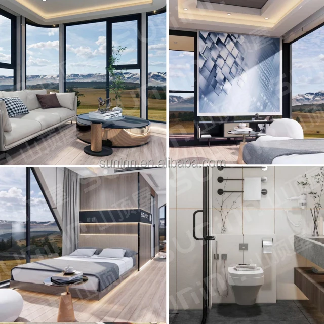 Modern Style Modular Floating Home Prefab Container Hotel Mobile Home with Toilet Houses Prefabricated Homes Modern Low Cost
