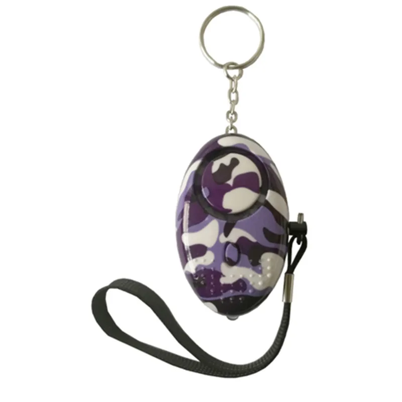 Factory Custom New Design 140DB Panic Alarm Device Led Keychain Flashlight Personal Alarm