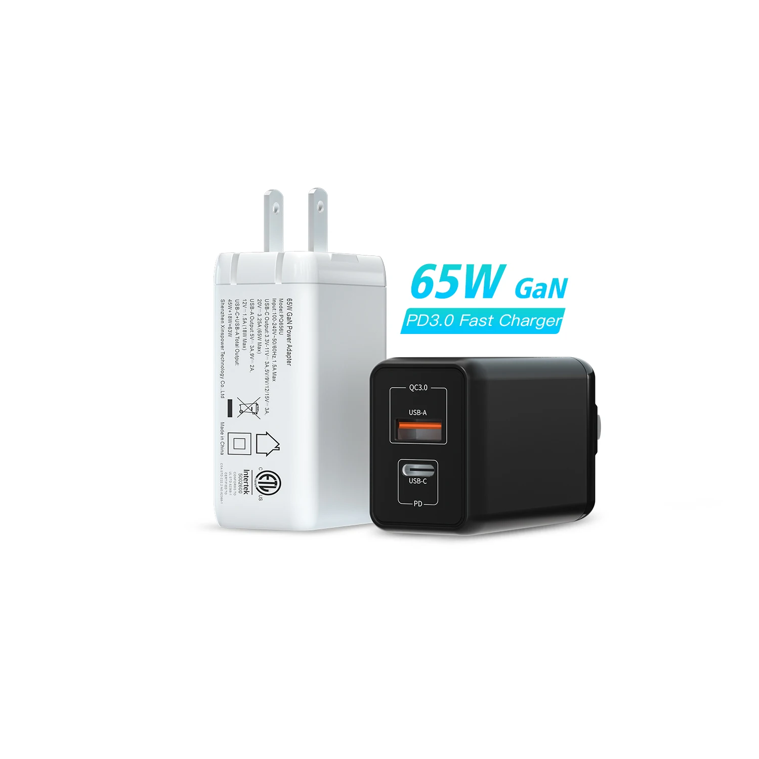 Factory Custom 65W USB a Type C Portable Cell Phone for Anker