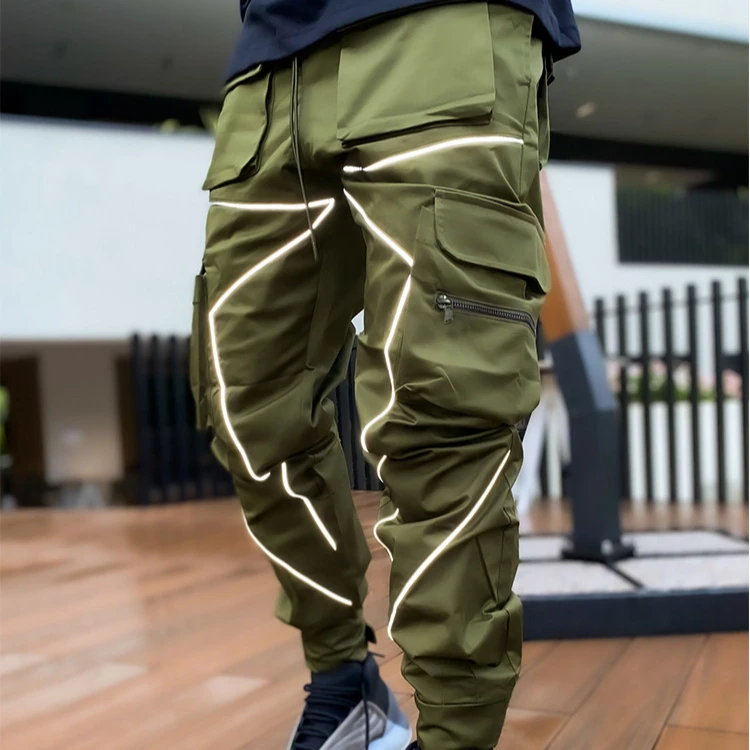 2021 Hot Sale New Fashion Men's Pants For Men Slim Fit Casual Athletic Long Pant Chino Sweatpants Trousers Luminous - Buy Fashion Men's Cargo Pants,Used Men Jeans Pants,Fashion Pants Men