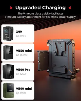 For SmallRig Compact V Mount Battery Plate D-Tap USB-C Supply LCD Screen Protector Rig for Mirrorless/DSLR Cameras NEEWER Mount detail image