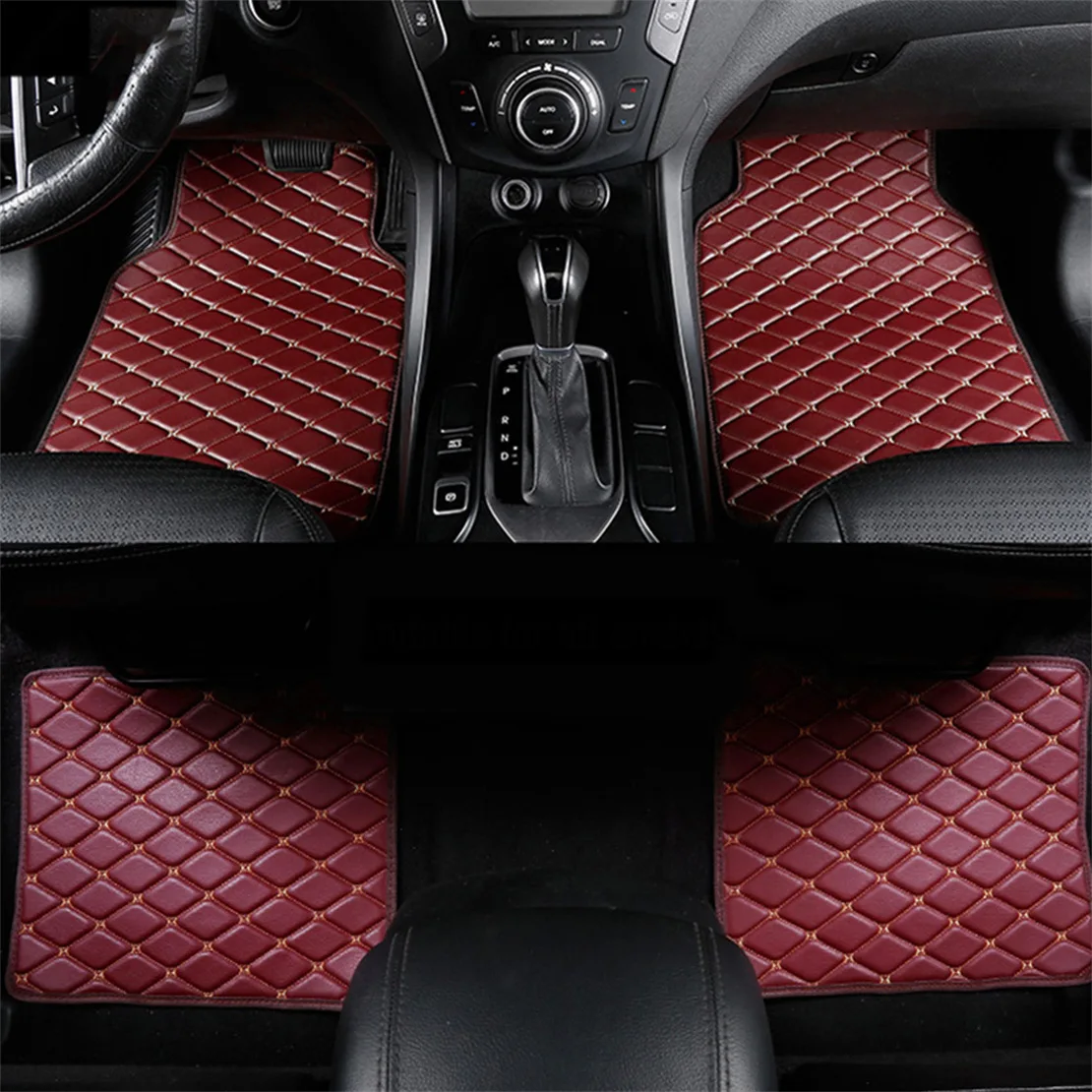 Wholesale Racing Red Luxury Car Floor Mats Full Set Carpet Waterproof Diamond Car Mat