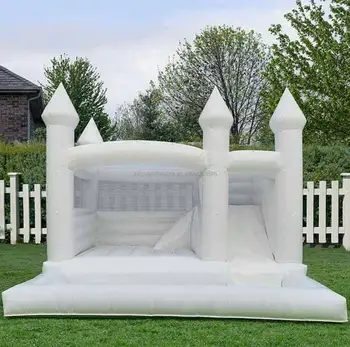 Custom-Size White Inflatable Castle for Weddings Bounce House with Slide and Ball Pit Inflatable Jump Bouncy Castle