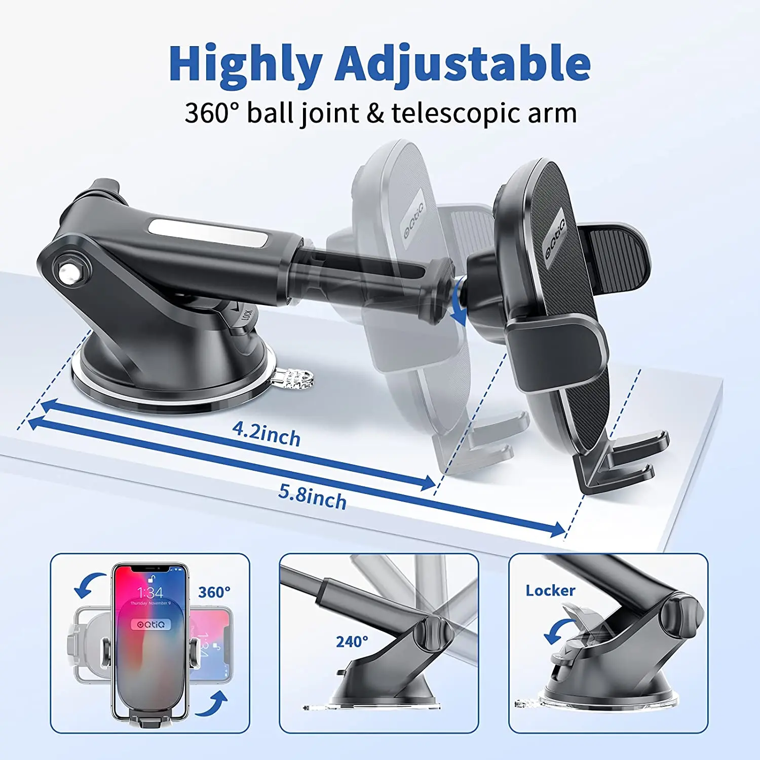 Universal Air Vent Phone Cradle Car Holder - Image 2