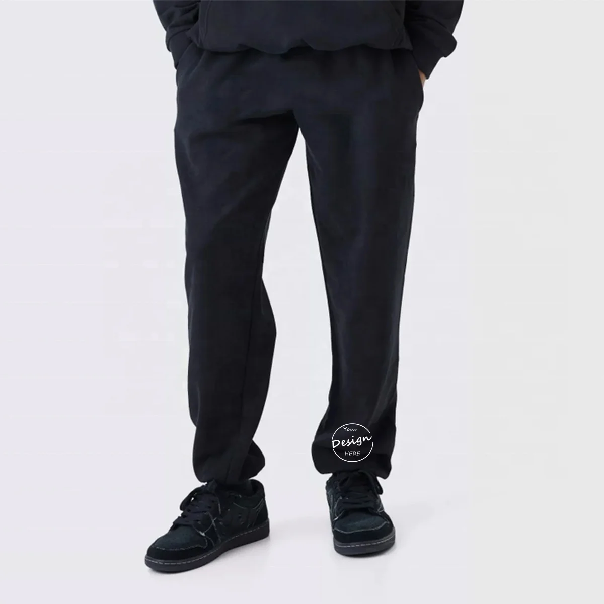 Wholesale Jogger Set 100% Cotton Sweatsuit Blank Heavy Tracksuits Top Quality Sweatpants and Hoodie Set for Men