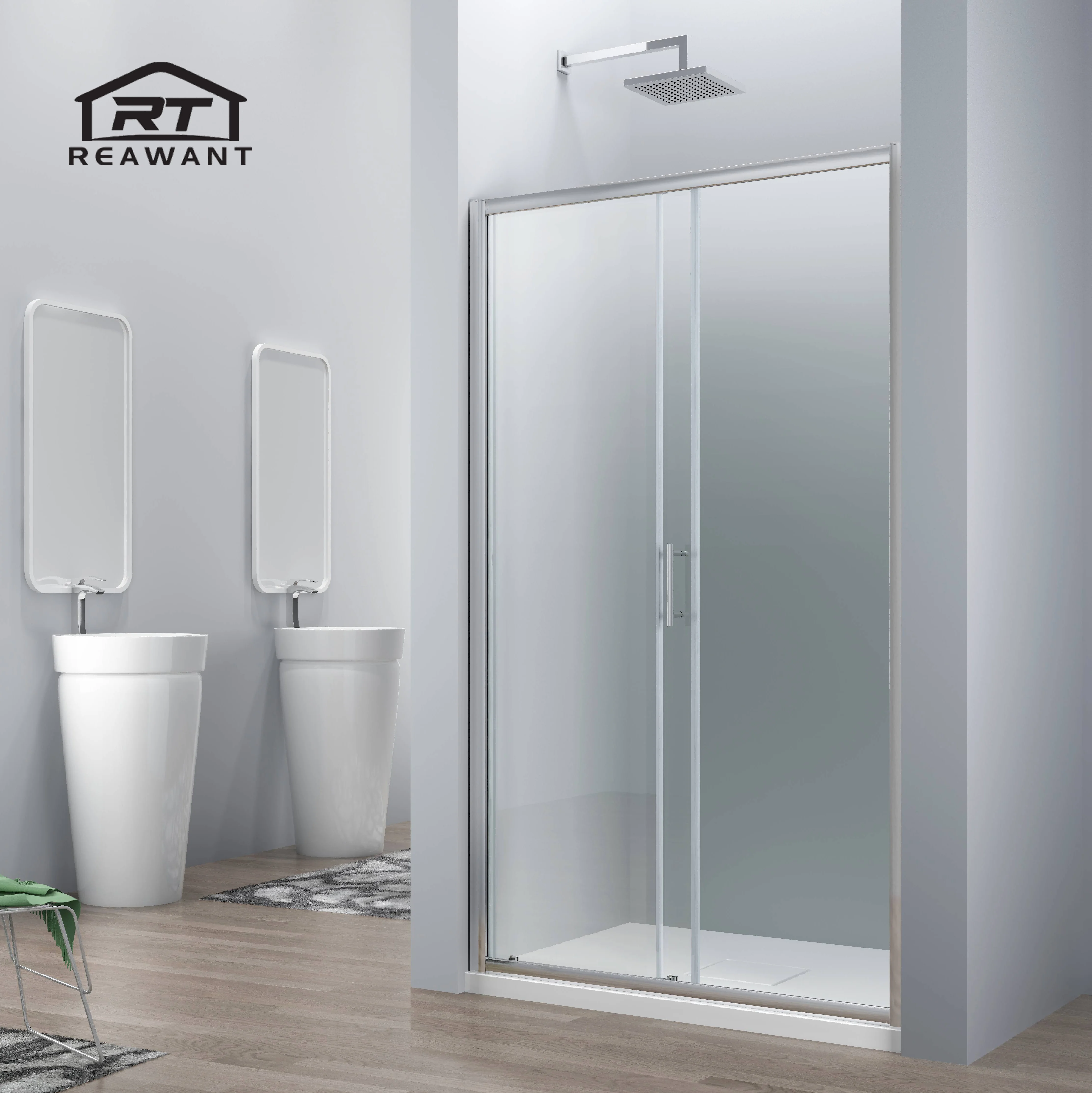 Modern Hotel Shower Rooms & Accessories Bath Room Reflective Glass
