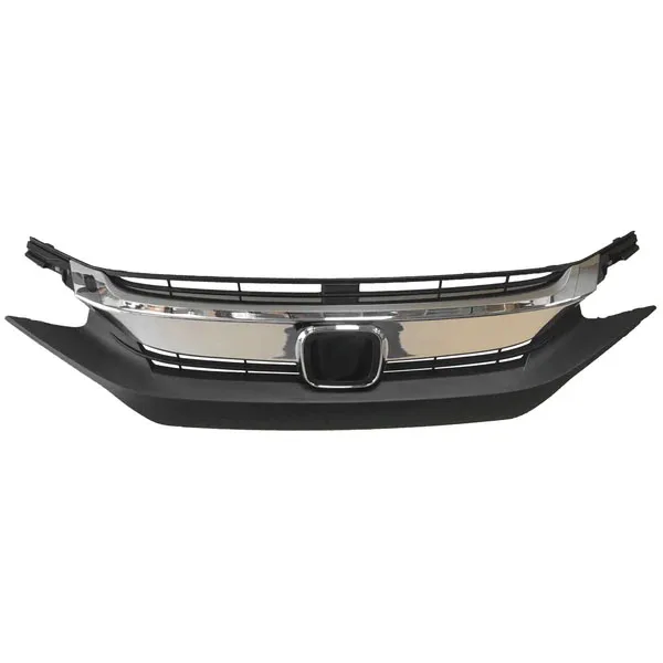 product saivis chrome trim front bumper upper grille for honda civic 2016-36