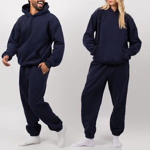 Custom 2-Piece Heavyweight Oversize Unisex Jogging Set High Quality Printed Sport Top and Pant with Hoodies
