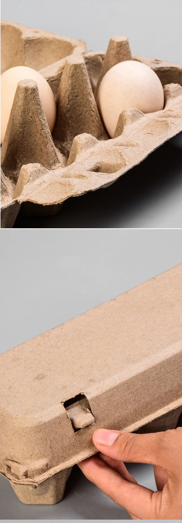 Customized Environmentfriendly Egg Tray Carton With Cover Pulp