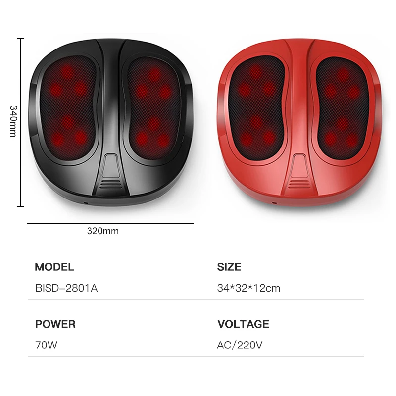 Shiatsu Deep Kneading Improve Blood Circulation Foot Massager Machine Vibrating with Heat Electric Foot Massager
