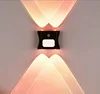 faretto nero a quattro teste con sensore di movimento a 16 colori