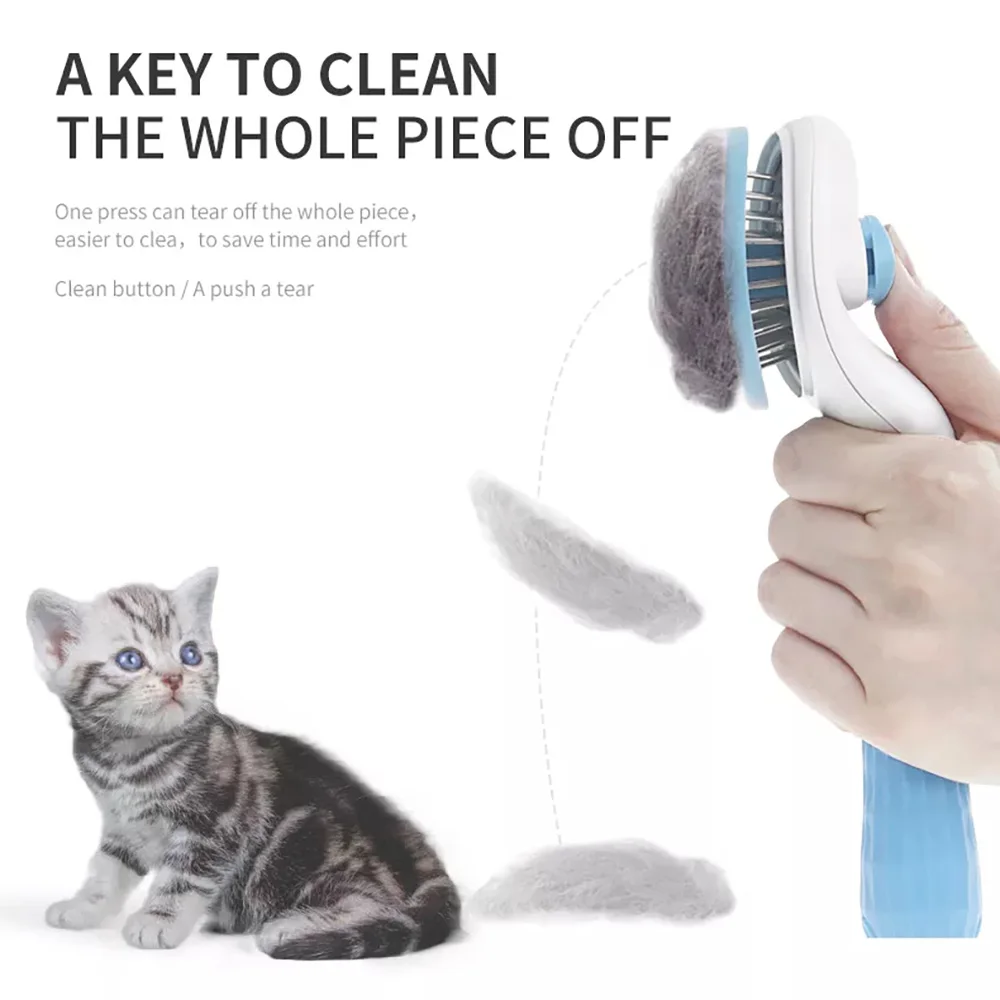 Pet Dog Brush Cat Comb Self Cleaning Pet Hair Remover Brush For Dogs