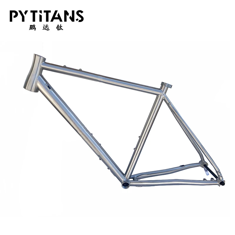 Factory Wholesale Support Customization Titanium Alloy Grovel Bicycle Frame by  Pytitans
