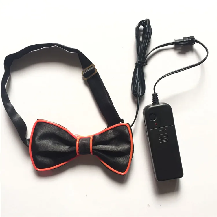 LED Bow Tie Adjustable Light up Novelty Party Glowing