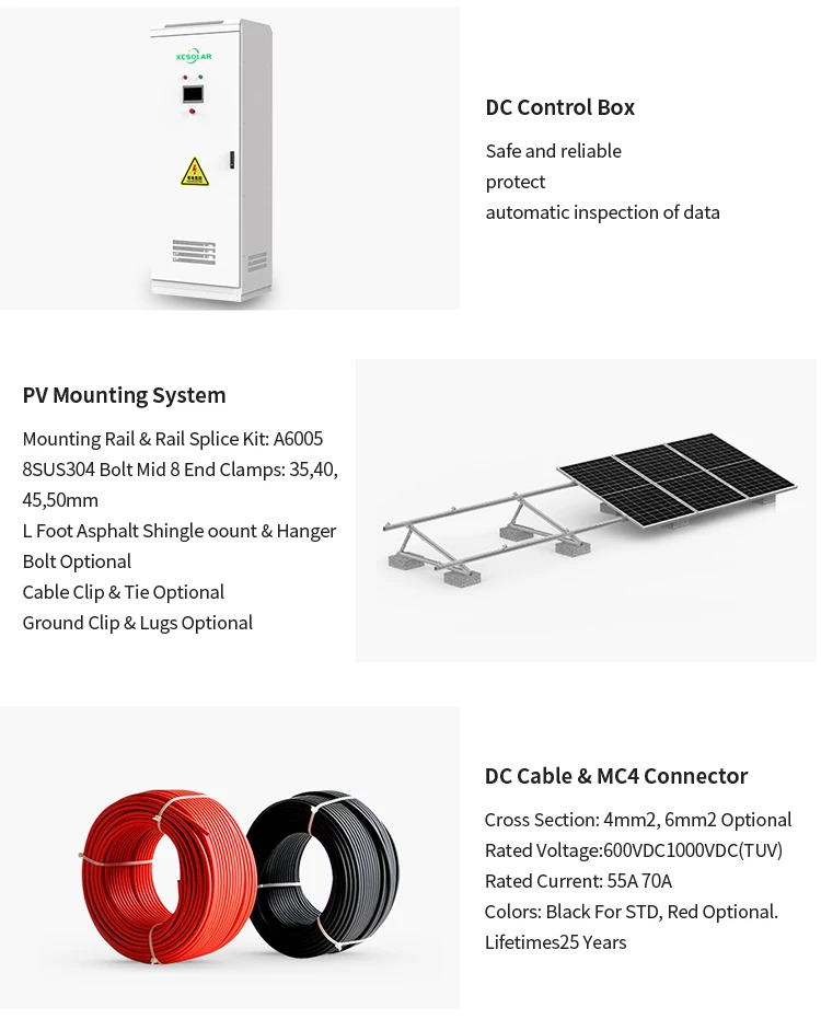 Industrial Commercial Complete 30Kw 50Kw 100Kw 150Kw 200Kw 3 Phase Off On Grid Solar Power Hybrid Solar Energy Storage System manufacture