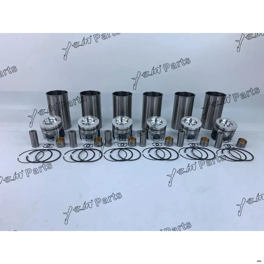 D6E Engine Liner Kit With Pistons Ring Set for Volvo