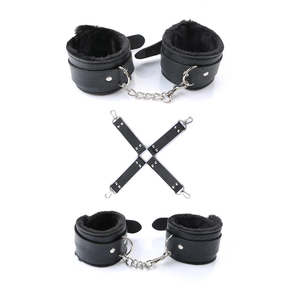 Adult Sex Product 10Pcs BDSM Set Bondage Gear PU Leather Fetish Kit  Restraints Slave Handcuff Sex Toy
