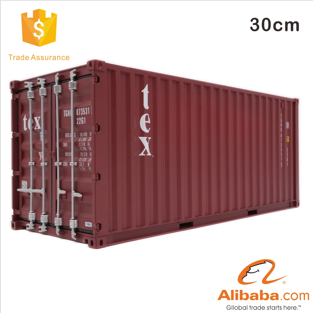 【A】30cm 1:20 Tex shipping container container miniature container scale model O.A.S ship model