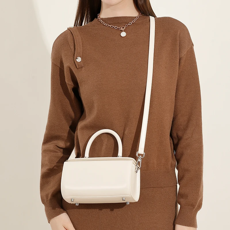 2025 New Arrival Leather Square Box Saddle Bags for Ladies Leather Crossbody Shoulder Bag for Women’s Female Girls Shoulder Bag