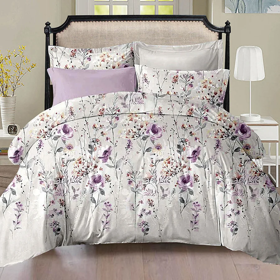 Комплект постельного белья из 100% полиэстера с пододеяльником и простыней