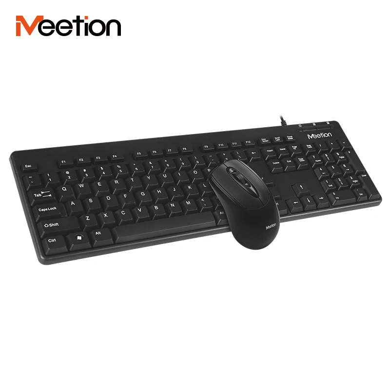 Самый дешевый эргономичный Стандартный USB шнур проводной Офисная Клавиатура и мышь комбо для ноутбука и рабочего стола