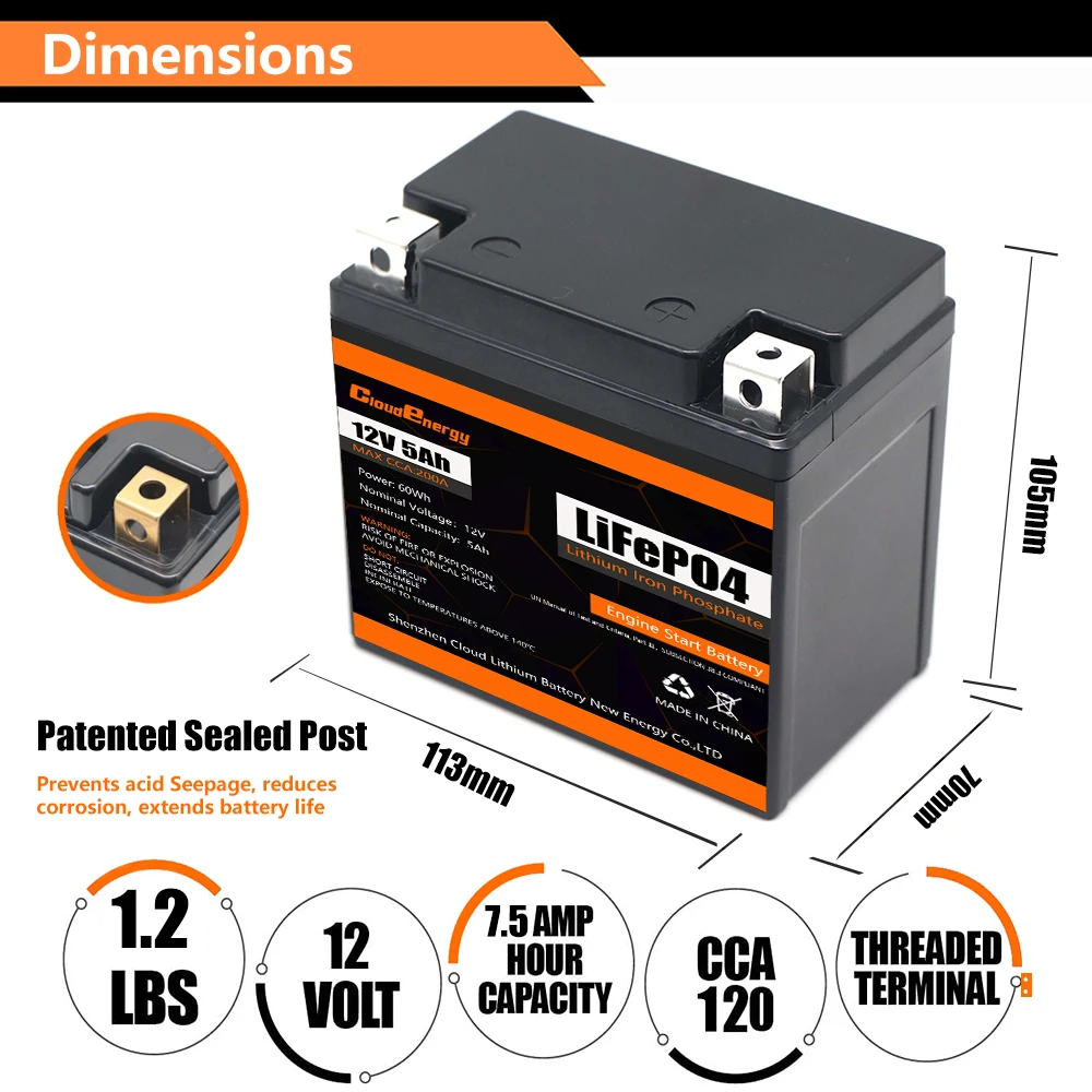 Прямая продажа с фабрики 12,8 v 2.5Ah 4Ah 5ah 7.5ah 10ah мотоцикла литиевая батарея moto стартер 12V старт мотоцикл запускная батарея