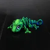 9.5cm gold green blue chameleon