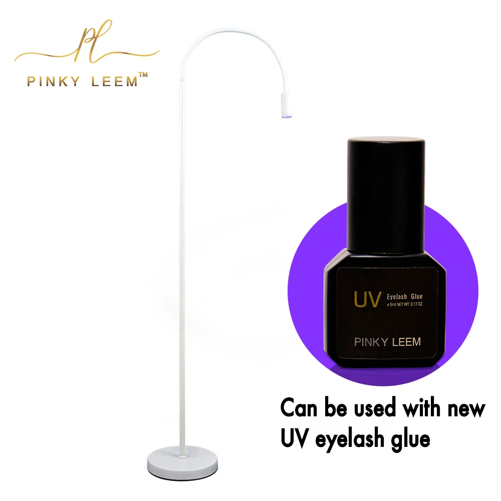 Pinky Leem Wholesale Eyelash Glue Uv Led Lamp For Lashes Black White Nail Eyelash Light Floor