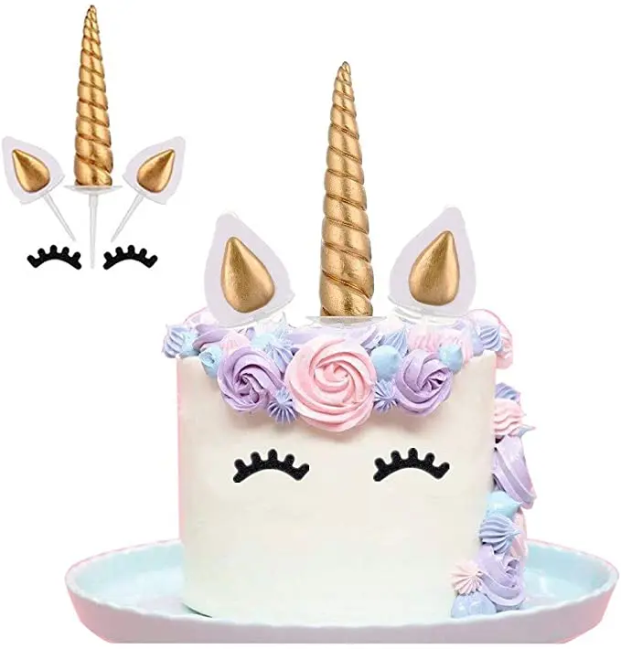 Reusable Gold Horn Ears And Eyelashes Cake Value Set For Unicorn Party Decoration For Baby Shower Buy Unicorn Cake Topper Cake Toppers Birthday Party Decoration Toppers For Cakes Packing Product On Alibaba Com