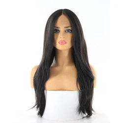 X-TRESS оптовая продажа длинные волнистые волосы цвета блонд, 613 # средняя часть парик из синтетических волос Кружева передние парики для чернокожих женщин