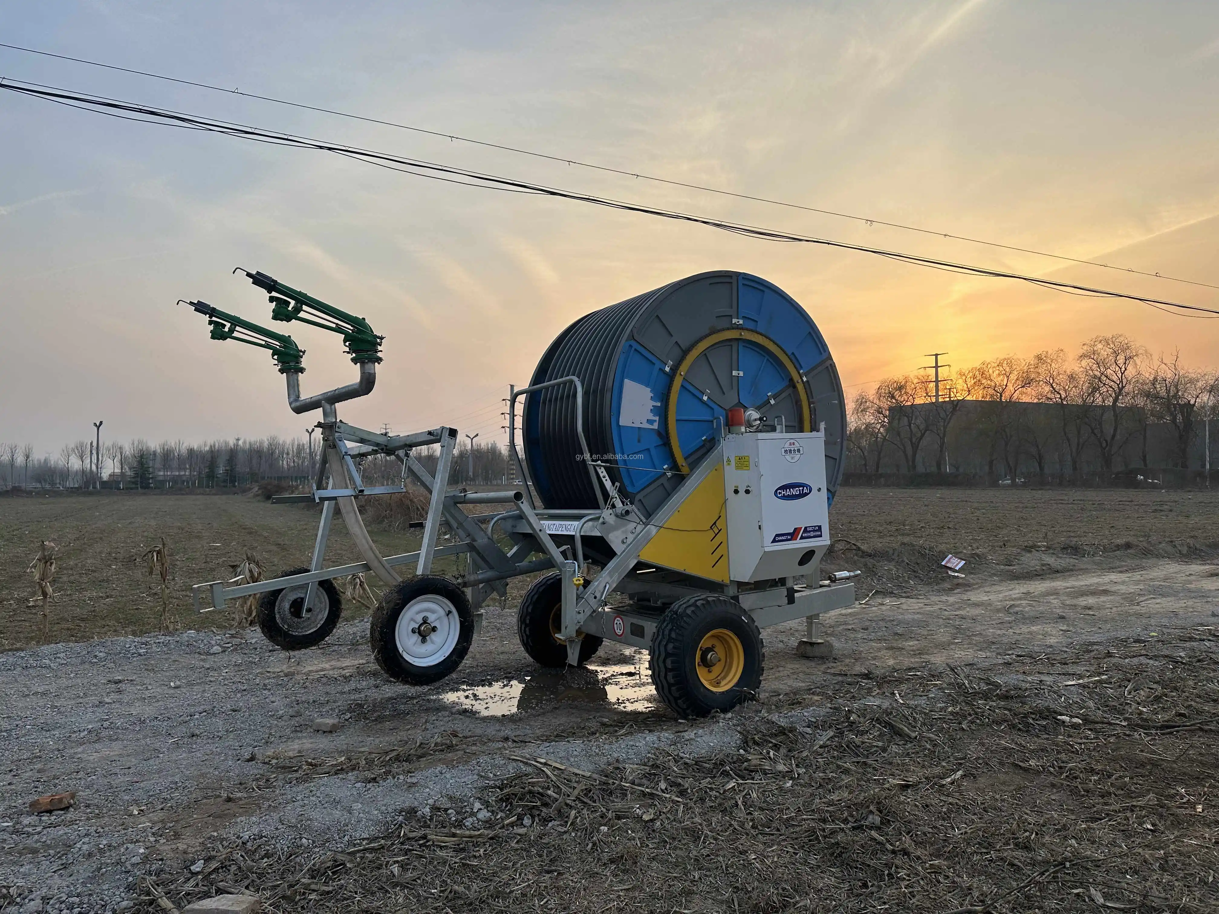 Sprinker Machine Large Lifting Hose Reel Irrigation Machine/sprinker Gun Hose Reel ...