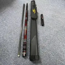 YFEN Stecca Da Biliardo In Fibra Di Carbonio – 147cm, Punta 12,5mm, Bassa Deflessione, Con Intarsi In Abalone E Prolunga