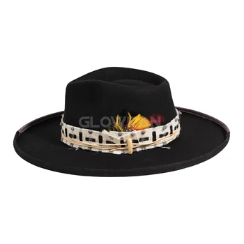 Ready To Ship 100% Australian Pure Wool Pencil Brim Fedora Hat For Adult Men