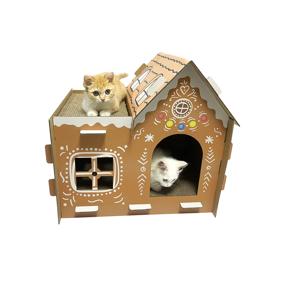 Petcheer Christmas Theme Pet Villa Hide Away Playhouse Durable Layer