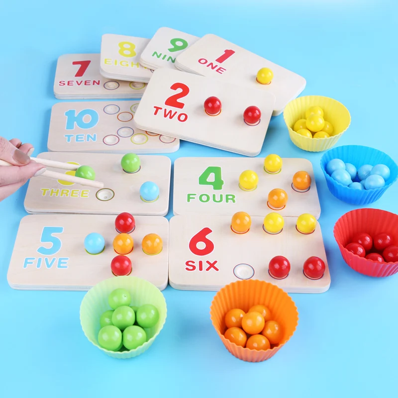 Детский деревянный пазл с номером